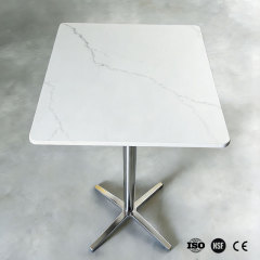 Custom Solid Surface Color Dining Tables 2x2 Feet Restaurants Table