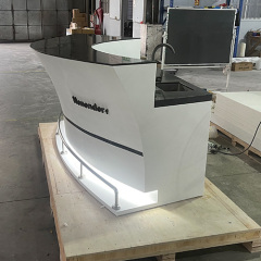 Home Stone Bar Counter Interior Led Boat Shape Bar Furniture Stools