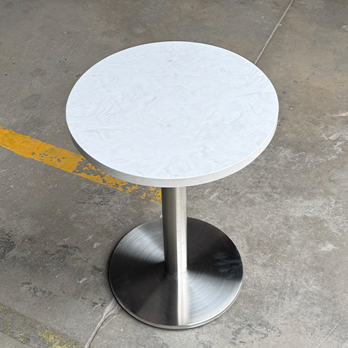 Small Round Artificial Marble Stone Dining Table Modern Restaurants Tables