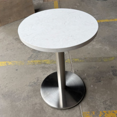 Small Round Artificial Marble Stone Dining Table Modern Restaurants Tables
