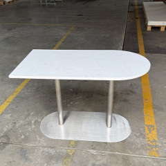 Customized Japanese Style Calacatta Solid Surface Color Dining Table for 4 Person