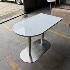 Customized Japanese Style Calacatta Solid Surface Color Dining Table for 4 Person