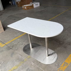 Customized Japanese Style Calacatta Solid Surface Color Dining Table for 4 Person