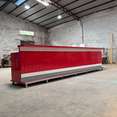 Hot Red Solid Surface Snooker Club Bar Counter and Bar Shelves
