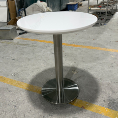 Round Cocktail Tables Portable Corian Solid Surface Dining Table Furniture