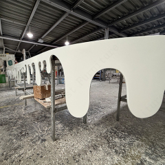 Glacier White Corian Solid Surface Ice Cream Drippings Down Design Bar Countertops