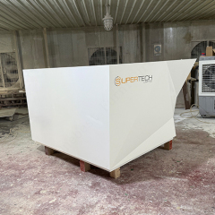 L Shaped Diamond Design Staron Stone Salon Clinic Reception Desks
