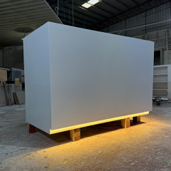 L Shaped Diamond Design Staron Stone Salon Clinic Reception Desks