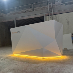 Multi-Scene Charging Waiting Desk Reception Counter Led Corian Office Furniture