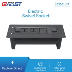 Customized universal socket Hidden Flip Up Outlet Furniture Desk Table Desktop socket Conference Table Power And Data Socket Box