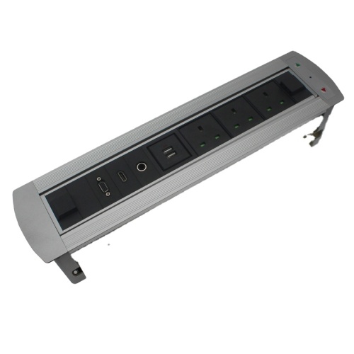 GB UK Customised Electric Flip Power Socket Recessed Tabletop With USB charging HDMI VGA data port