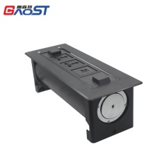 Customized universal socket Hidden Flip Up Outlet Furniture Desk Table Desktop socket Conference Table Power And Data Socket Box