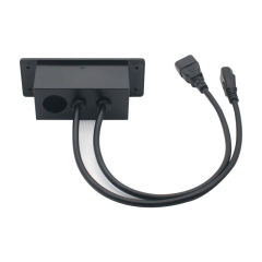 Black USBC socket Desktop USB Socket Desk Universal Panel Socket Decorative Electrical Wall Socket