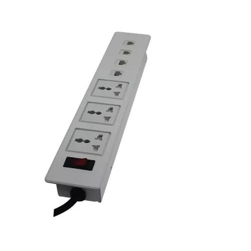 Office furniture flip up tabletop power outlets for meeting room table power strip