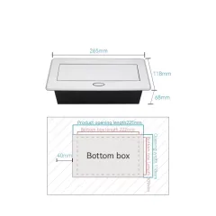 Custom Desktop Flush mounted Desktop Hidden Socket Table Mount Socket Outlet