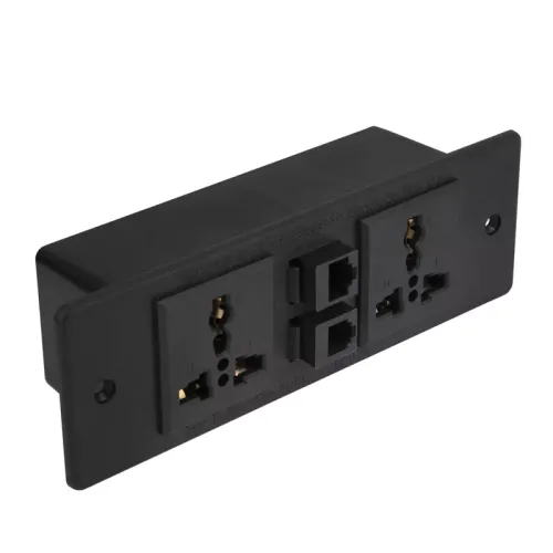 Universal Furniture Desk Power Strip Outlets Office Desk Universal Extension electric socket With Network Interface Power Double Socket