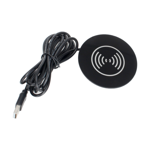 Black round sofa socket with 15w wireless charging recessed sockets on table desk sofa wireless charger