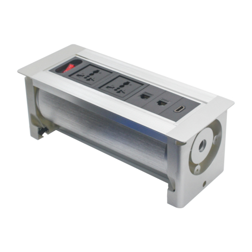 Cutomized Flip up universal socket with switch CAT6 network