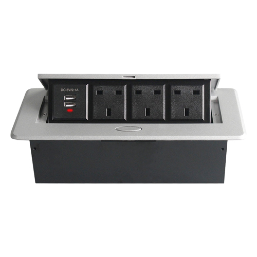 UK Funiture Power Box Pop Up Table Box with 3 UK outlets 2 USB Charging Customized Demands Support
