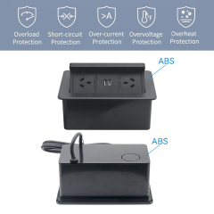 Gaost au standard flush mounting electric office safety ABS pop up socket with 15 w wireless charger