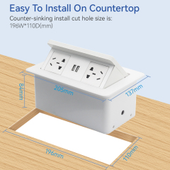 Hot sell electricity accessories table socket box ABS pop up socket wireless charger plug in the socket