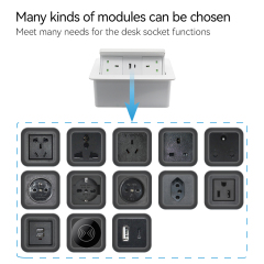 Kenya standard UK power socket wire cable storage box wireless charger with usb a type c charging
