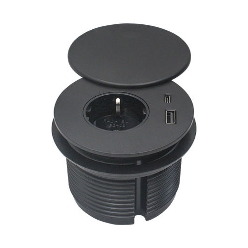 Europe German Desktop Power grommet USB Desk Socket Type C