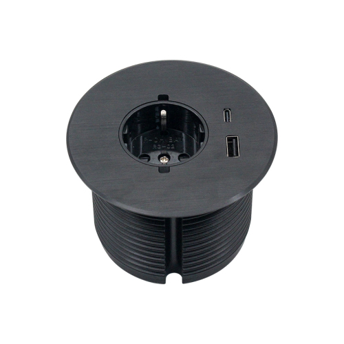 Practical European standard table Italy outlet power grommet embedded desk AC power grommet socket