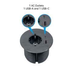 Practical European standard table Italy outlet power grommet embedded desk AC power grommet socket