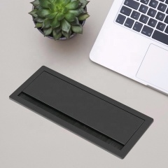 Alloy Black Cable Grommet,Cable Tray Cover Square hole cover Brush cable manager grommet