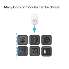 Electrical supplier white French standard white flip cover power grommet with French outlet