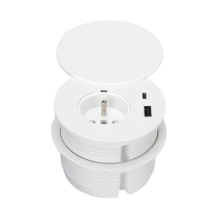 Electrical supplier white French standard white flip cover power grommet with French outlet