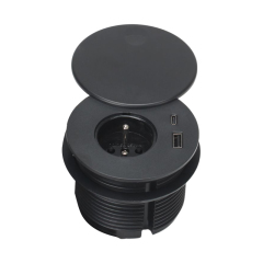 New arrival French standard black flip cover power grommet with French outlet usb a and uab c