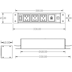 Factory tabletop Cat6 cable power strip surge protector power strip with usb plug extension socket