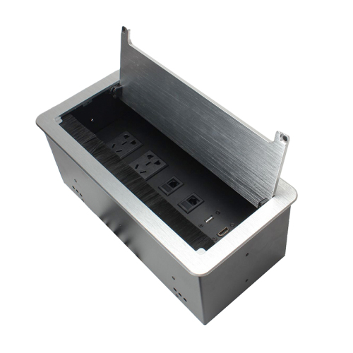 Hidden alloy usb charger socket flip up socket outlet China usb extension socket with 4 outlet 220v