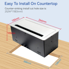 Hidden alloy usb charger socket flip up socket outlet China usb extension socket with 4 outlet 220v