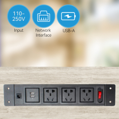 Factory tabletop Cat6 cable power strip surge protector power strip with usb plug extension socket