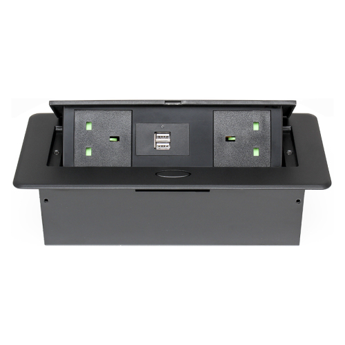 Factory pop up electrical outlet waterproof socket built in socket 2 pin UK pop up sockets with 2 USB A