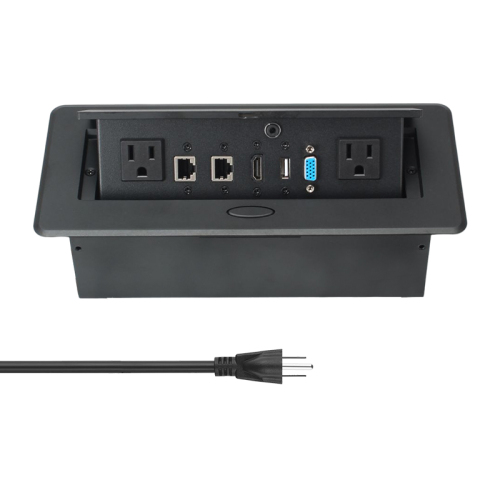 Wholesale multimedia Canada pop up sockets kitchen worktops hidden desk 3 ging 2 ac outlets socket