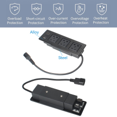 Smart power strip electrical metal power strip table desk HDMI adjustable power strip
