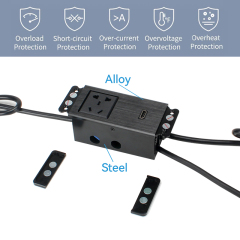 Wide compatible C14 plug metal HDMI power strip distribution unit for hotel office furniture