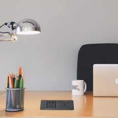 Wide compatible C14 plug metal HDMI power strip distribution unit for hotel office furniture