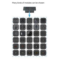 Wide compatible C14 plug metal HDMI power strip distribution unit for hotel office furniture