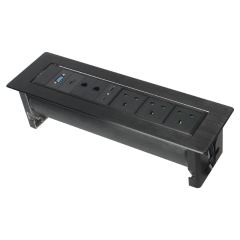 UK/SINGERPORE/KENYA standard rotary socket 3 outlets 1 HDMI 2 RJ45 1 USB A+C 1 VGA