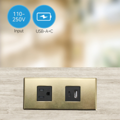 GAOST table mental gold power strip best power strip surge protector with usb a usb c