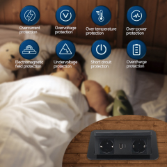 New design conference black QI iphone 15 W wireless charging pop up socket