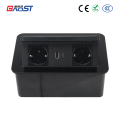 New design conference black QI iphone 15 W wireless charging pop up socket