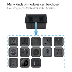 New design conference black QI iphone 15 W wireless charging pop up socket