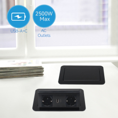 New design conference black QI iphone 15 W wireless charging pop up socket