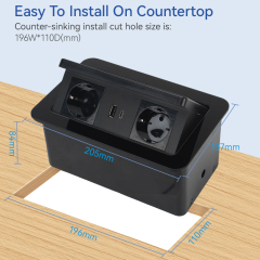 New design conference black QI iphone 15 W wireless charging pop up socket